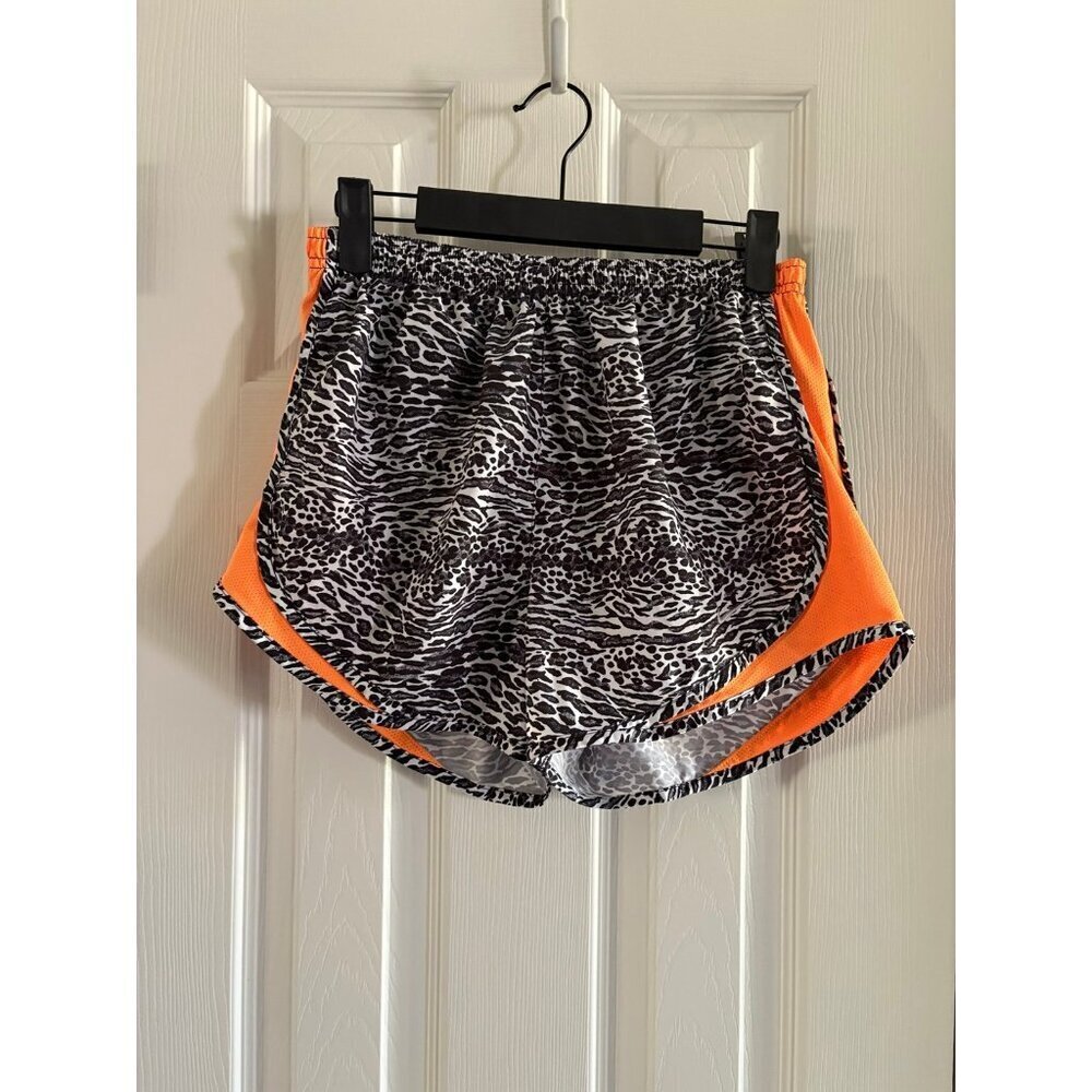 Nike Lined Shorts Animal Print Neon Orange